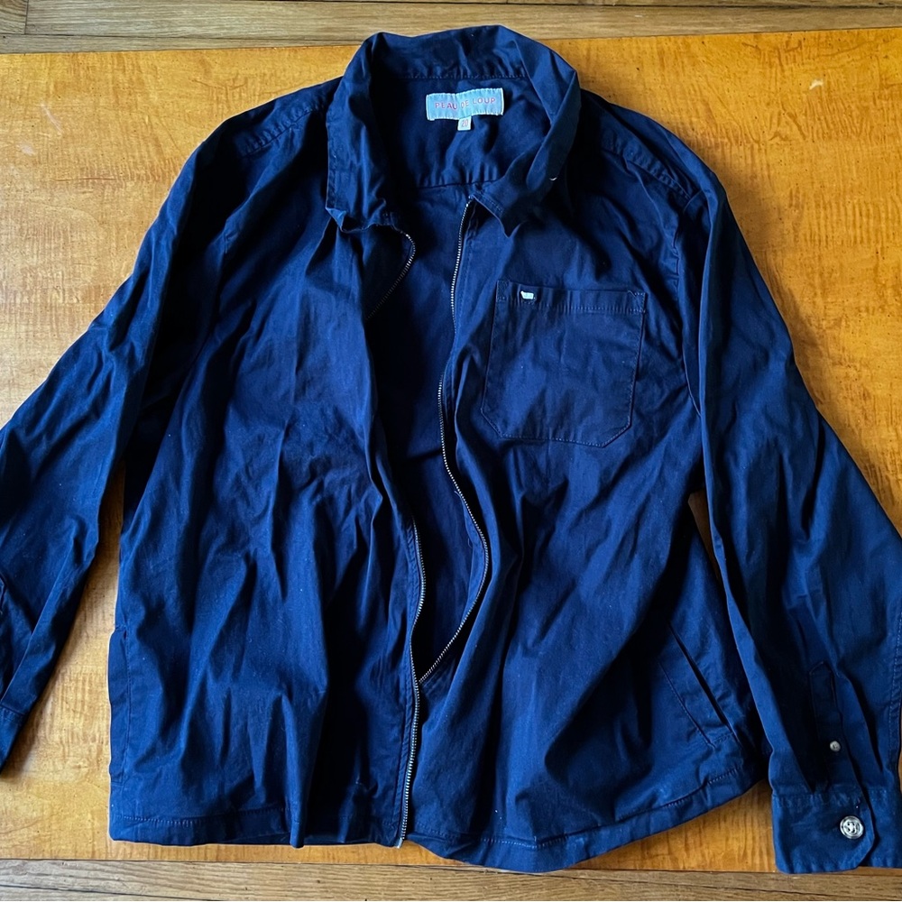 Navy Shacket from Peau de Loup